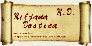 Miljana Dostica vizit kartica